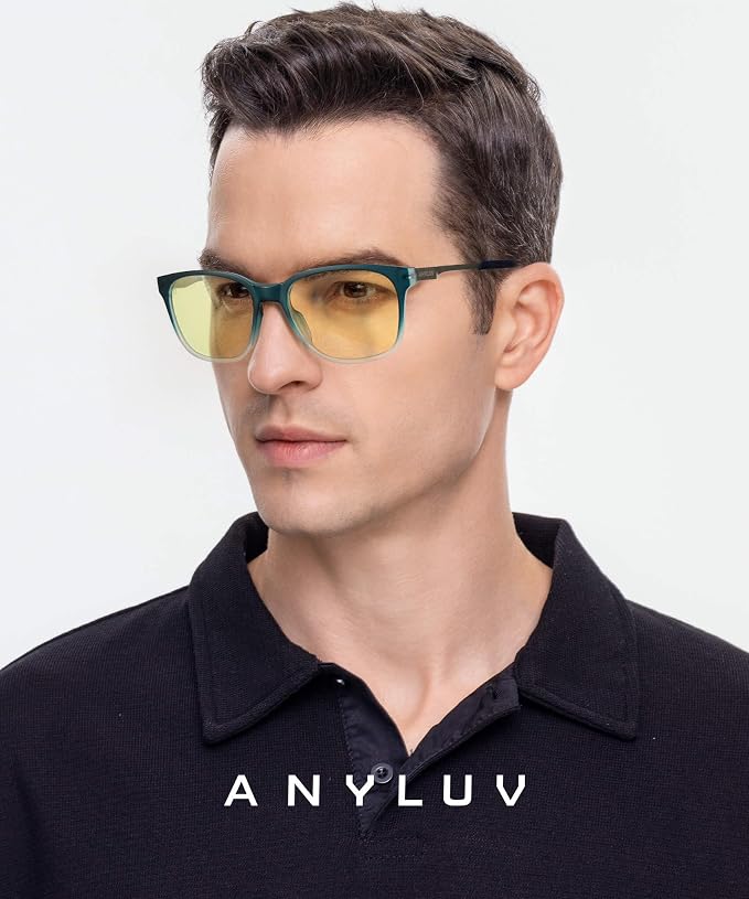 ANYLUV Blue Light Glasses for Men, Lightweight Computer Gaming Glasses - Image 2