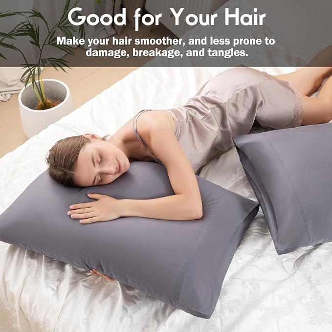 Pillowcases King Size 2 Pack, Cooling Viscose from Bamboo Pillow Cases - Image 5