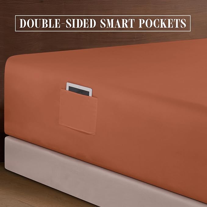 Elegant Comfort Luxurious 1500 Premium Hotel Quality Microfiber 4-Piece Sheet - Image 5