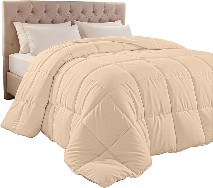 Utopia Bedding King Comforter Duvet Insert, Quilted Beige Comforter by UTOPIABEDDING