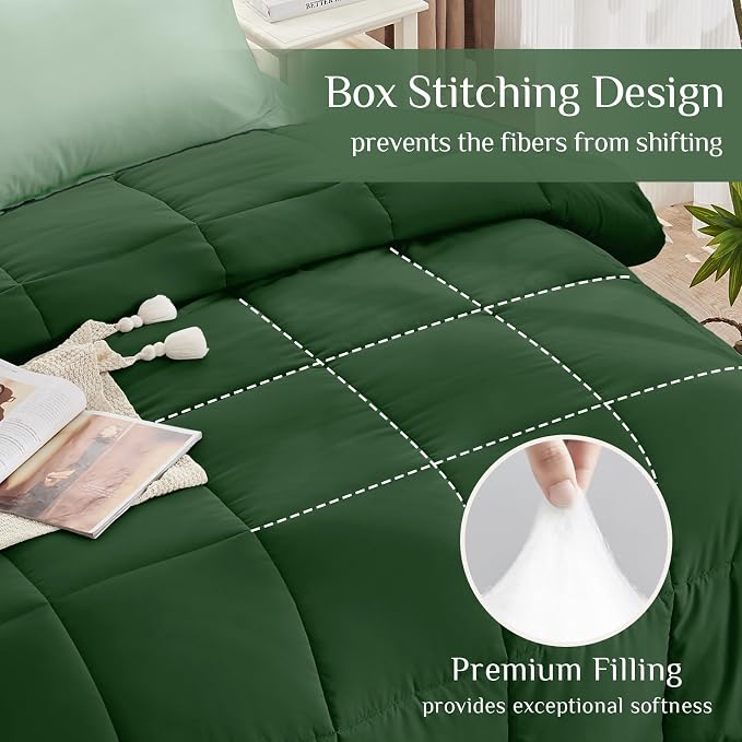 JOLLYVOGUE King Comforter Set, Ultra-Soft Bed in a Bag King Size 7 Pieces - Image 3