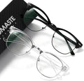 Blue Light Blocking Glasses Vintage Half Frame UV Clear Lens Anti Eyestrain by AOMASTE