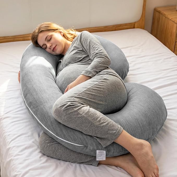 1 MIDDLE ONE Pregnancy Pillow, C Shaped Full Body Pillow - Image 5