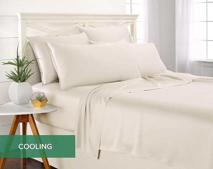 Pure Bamboo Full Sheets, Genuine 100% Organic Viscose Derived from Bamboo Bed - Image 5
