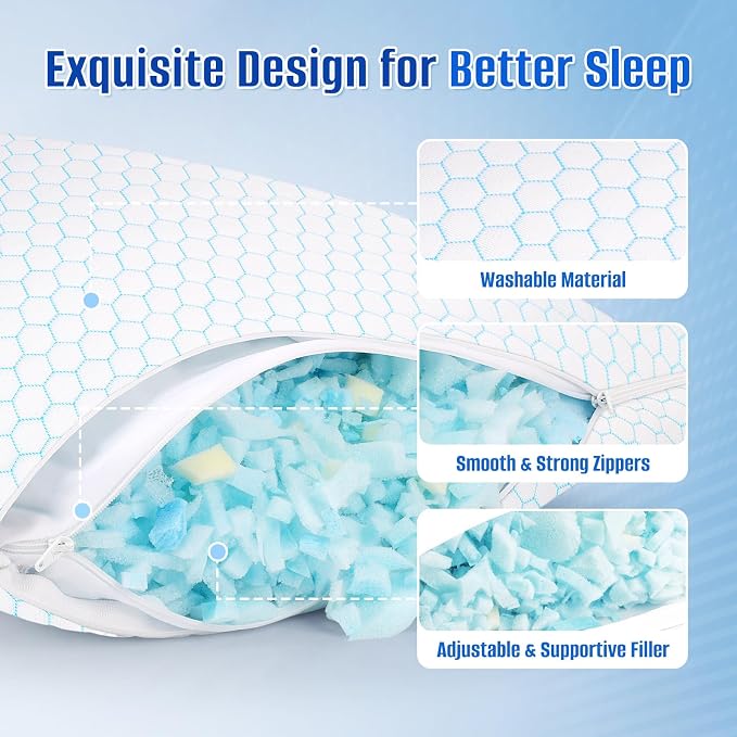 CushyOasis Shredded Memory Foam Pillow - Image 4