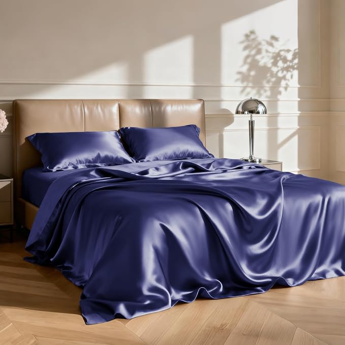 Love's cabin California King Satin Sheet Sets - Image 2