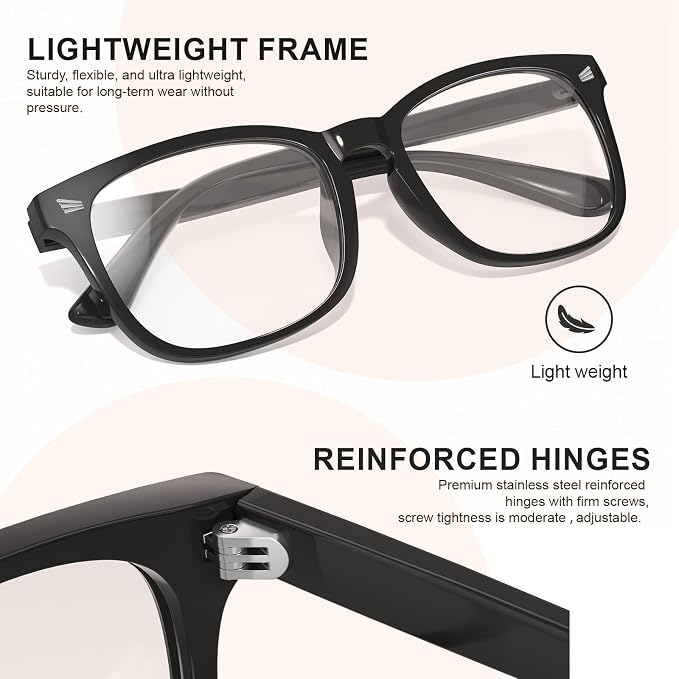 hunsquer Blue Light Glasses for Woman/Men Computer Blue Light Glasses - Image 4