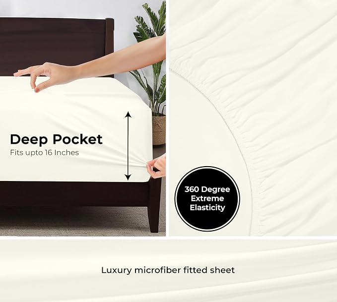 Royale Linens Fitted Sheet Twin - Image 3