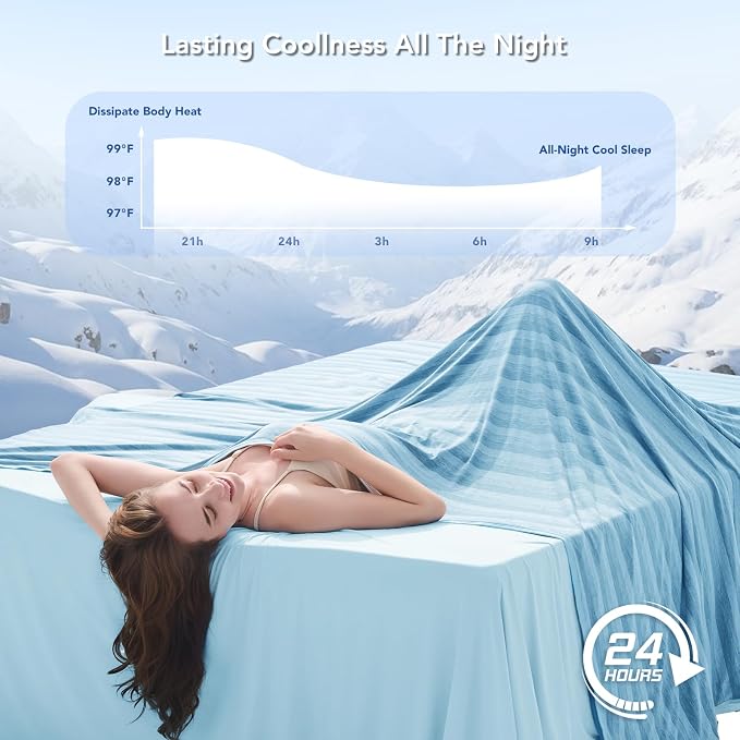 GOHERO Cooling Blanket King Size- 100"x90" Summer Cooling Throw Blanket - Image 3