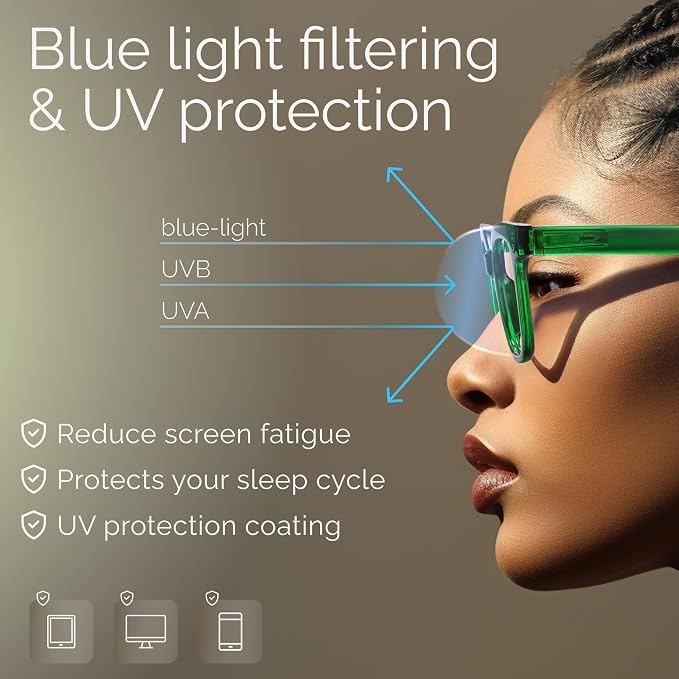 miyya Blue Light Glasses for Women & Men – Oversized UV & Blue Light Blocker - Image 4