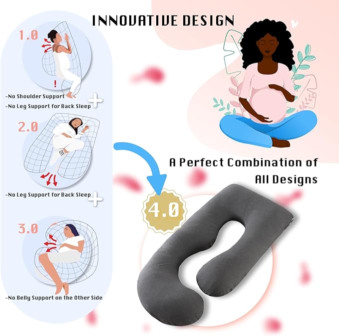 ALLOPERA Pregnancy Pillow, Full Body 57 Inch Maternity Pillow - Image 5