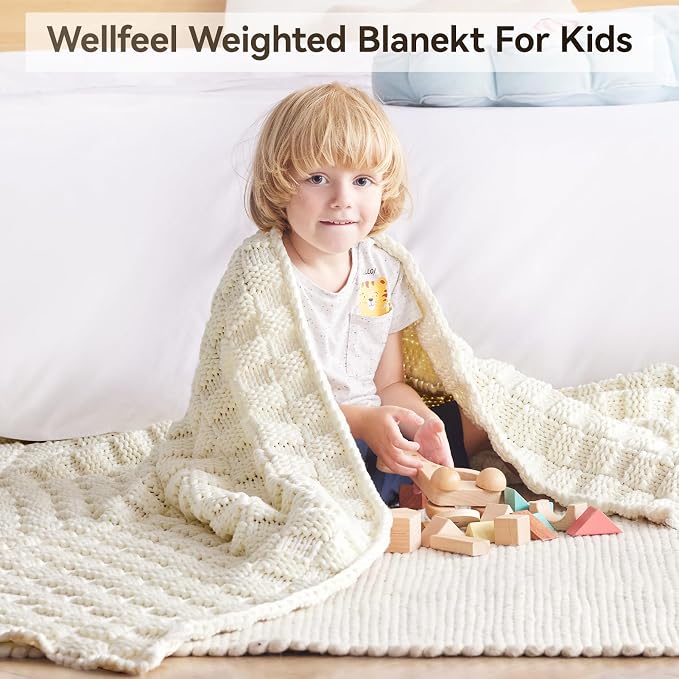 Knitted Weighted Blanket for Adult, No Beads Heavy Blanket 50” x 60'' 10lbs - Image 2