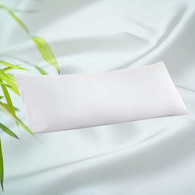 1 Pack Body Size Bamboo Viscose Zippered Pillow Case, 400 Thread Count Cooling by ZaizaiHome