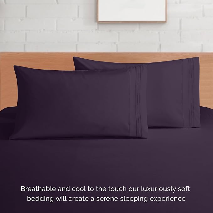 Elegant Comfort Luxurious 1500 Premium Hotel Quality Microfiber 4-Piece Sheet - Image 7