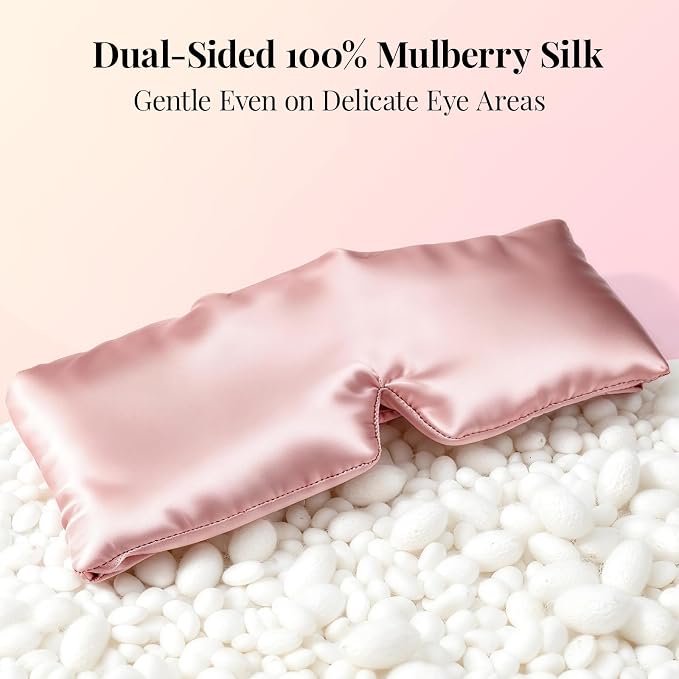 Silk Sleep Mask – 100% Mulberry Silk Eye Mask - Image 2
