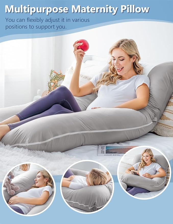 Meiz Pregnancy Pillow, Cooling Silky Pregnancy Pillows - Image 5