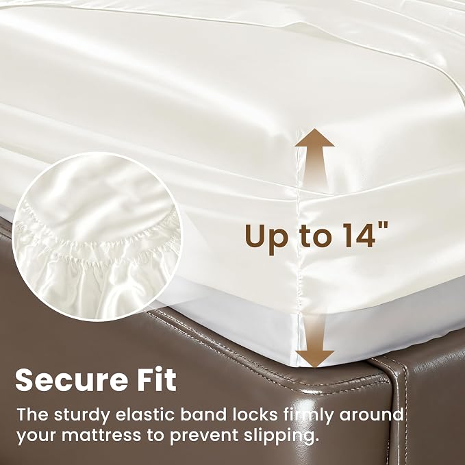 Love's cabin California King Satin Sheet Sets - Image 4