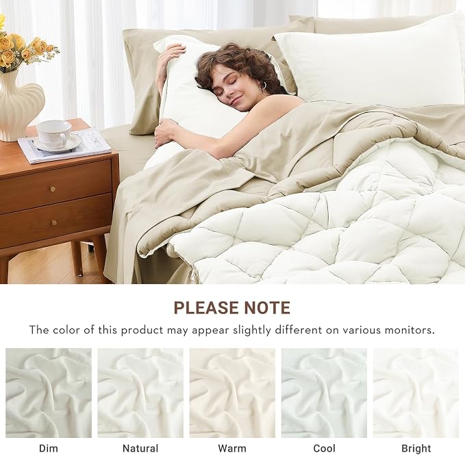 MUXHOMO 7 Pieces Full Comforter Set, Reversible Bed in a Bag Full Size - Image 4