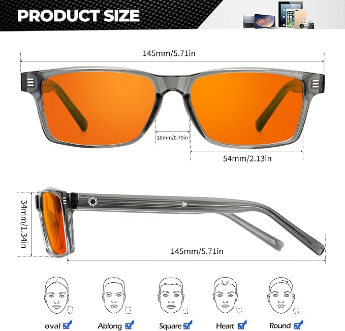 ANYLUV Blue Light Glasses Men Woman, Eye Strain Relief Eye Protection - Image 4