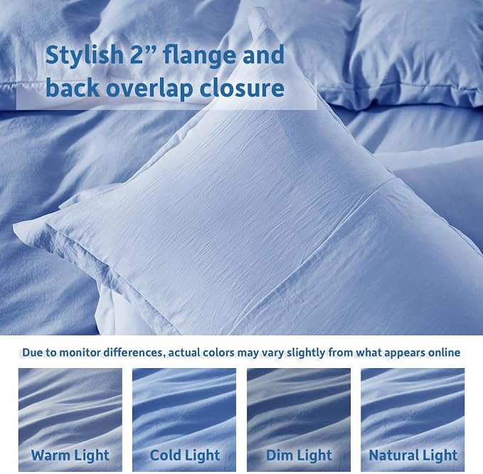 Nestl Calm Blue Duvet Cover Queen Size - Image 8