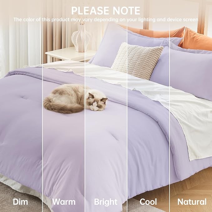 MUXHOMO King Size Comforter Set, All Season Ultra Soft Down Alternative Bedding - Image 9