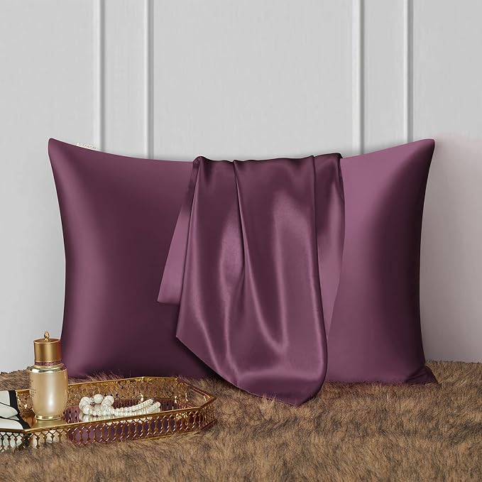 DISANGNI Silk Set: 22 Momme 100% Natural Mulberry Silk Pillow Case & Eye Mask - Image 4