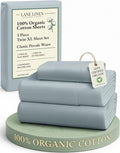 LANE LINEN 100% Organic Cotton Bed Sheets Extra Long Twin, Soft & Comfy Fully by LaneLinen