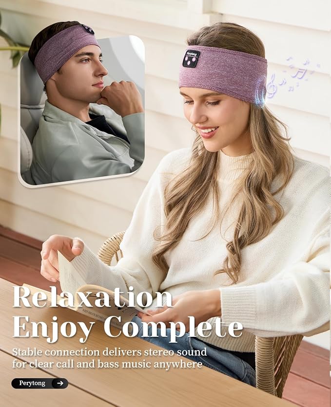 Perytong Sleep Headphones Wireless, Air Travel, Meditation - Image 5
