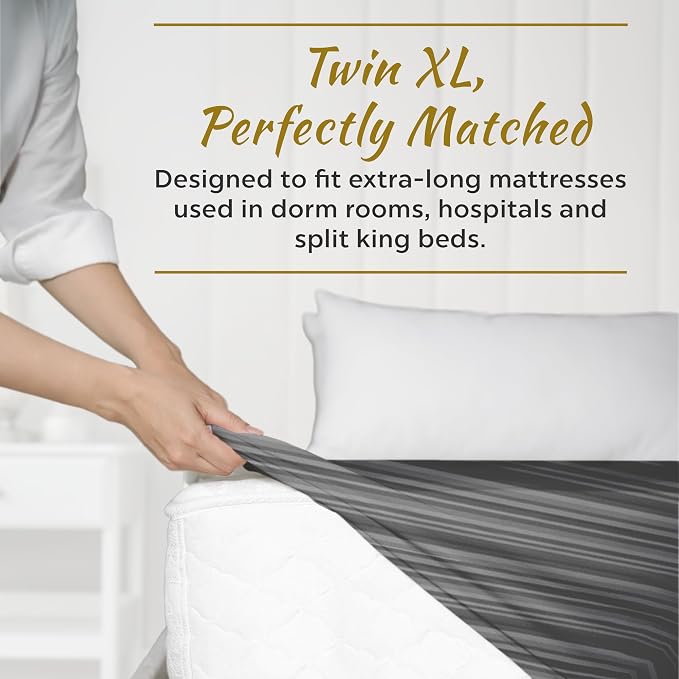 Microfiber 2 Twin XL Fitted Bottom Bed Sheets 1800 Ultra Soft and Comfy - Image 2