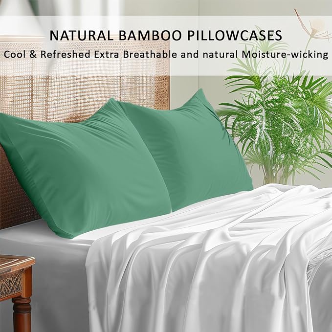 Kamas Oversized Bamboo Pillowcase Set of 2 | 100% Naturally Grown | Ultra Soft - Image 2
