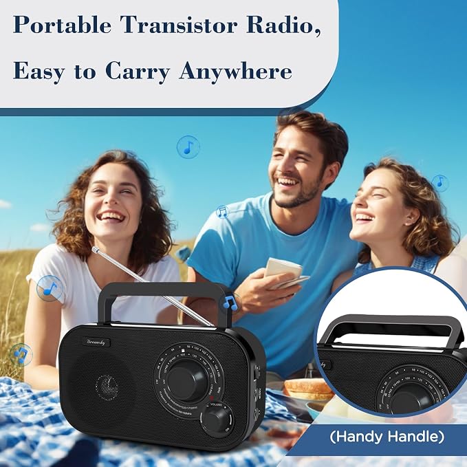 DreamSky AM FM Portable Radio Plug in Wall or Battery Operated - Image 5