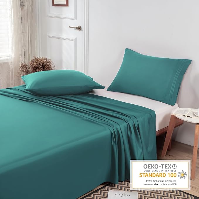 Lirex Full Size Flat Sheet Only，Ultra Soft & Breathable Brushed 1800 - Image 4