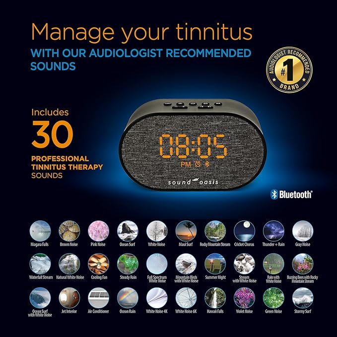 Sound Oasis® Bluetooth Tinnitus Sound Therapy System® Alarm Clock - Image 3