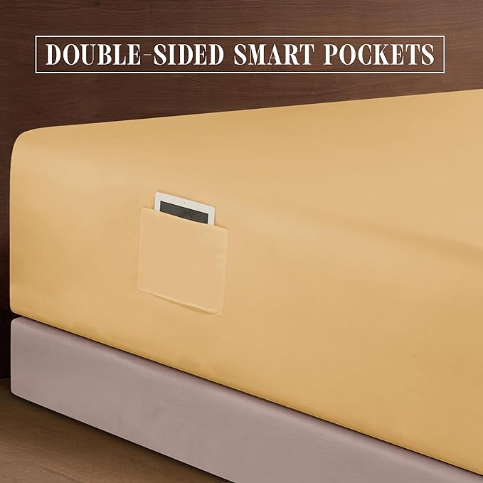 Elegant Comfort Luxurious 1500 Premium Hotel Quality Microfiber 4-Piece Sheet - Image 5