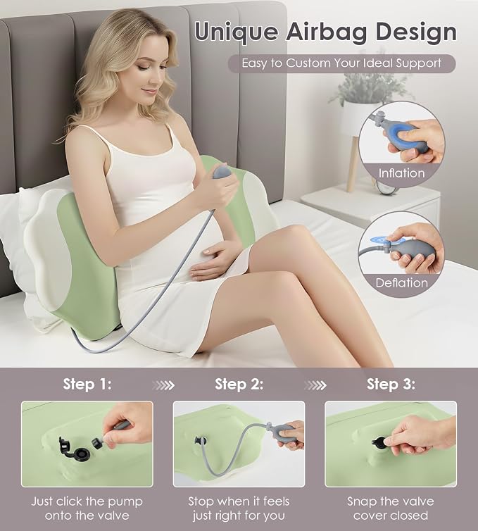 Memory Foam Pregnancy Pillows for Sleeping, Side Sleeper Maternity Pillow - Image 4