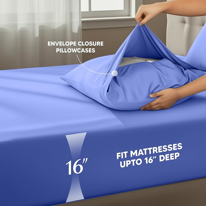 Utopia Bedding Queen Sheet Set – 4 Piece Bed Sheets - Image 4