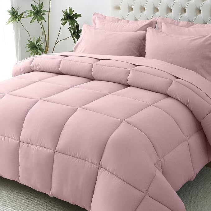 JOLLYVOGUE King Comforter Set, Ultra-Soft Bed in a Bag King Size 7 Pieces by JOLLYVOGUE