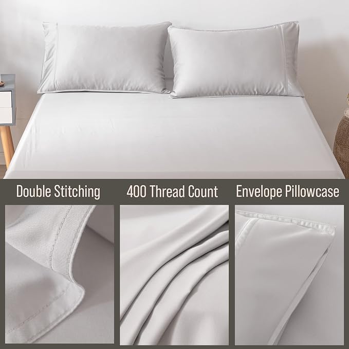 Bella Coterie | Luxury Bamboo Viscose Queen Size Pillowcase Set | 100% - Image 3