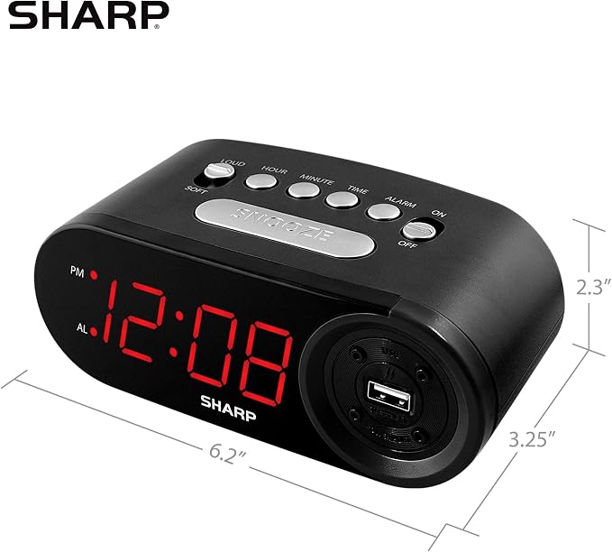 Sharp Digital Easy to Read Alarm Clock - Image 5