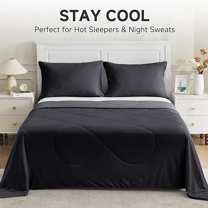 HOMFINE Cooling Comforter Twin Size, Japanese Double-Sided Cold Tech Fabric - Image 5