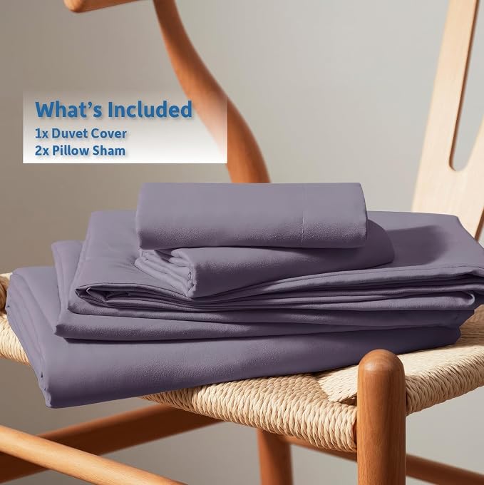 Nestl Grayish Purple Duvet Cover King Size - Image 9