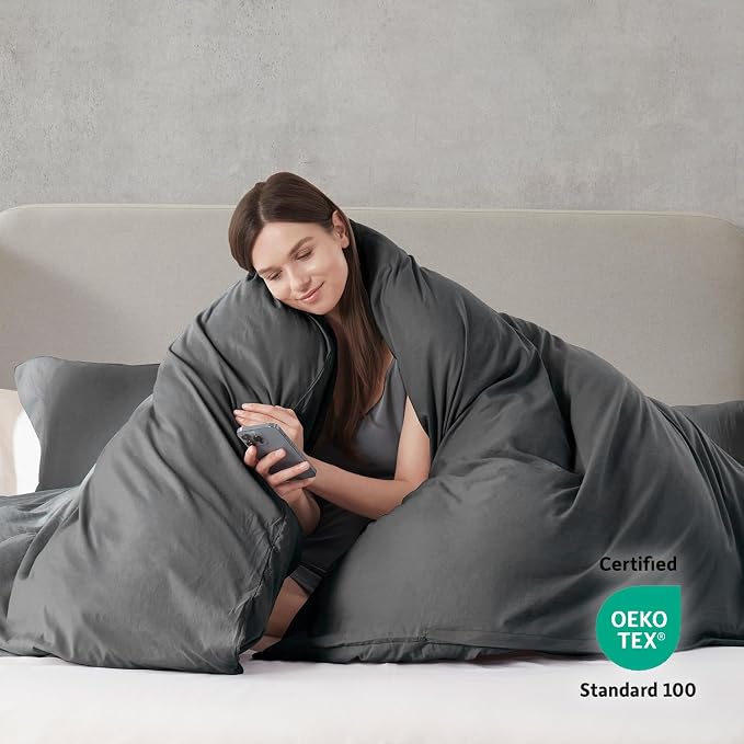 Nestl Grey Duvet Cover Full Size - Image 3