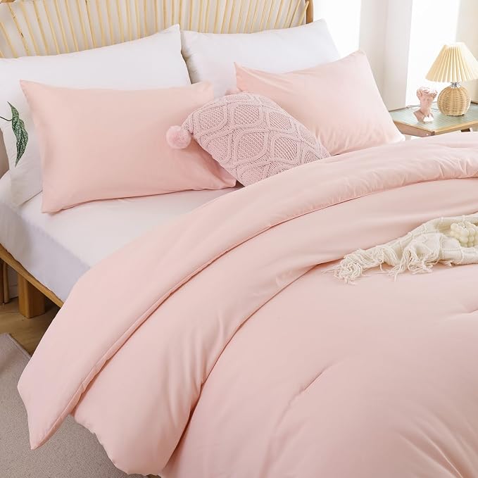 ROSGONIA Comforter Full Size for Girls Boys Teens Blush - Image 4