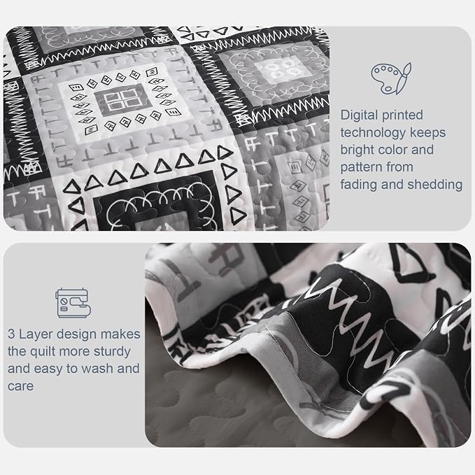 Exclusivo Mezcla Reversible Boho Quilts King Size - Image 5