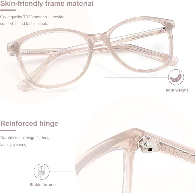 Madison Avenue TR90 Blue Light Blocking Glasses Anti Eyestrain UV Glare Blue - Image 3