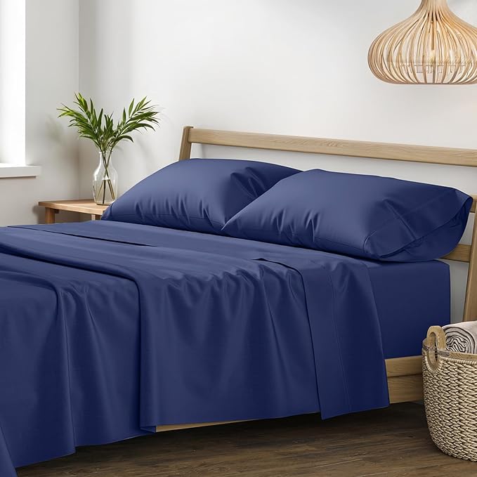 XOOX Linen 100% Egyptian Cotton Sheets King Size by XOOXLinen