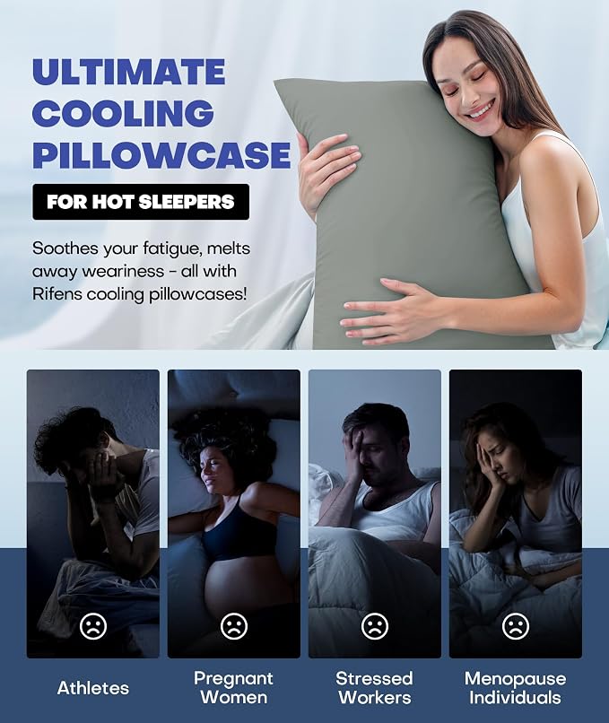 Ice Cooling Pillowcase for Hot Sleepers, Instantly Cool, Stays Cold All Night - Image 6