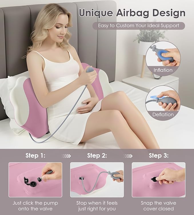 Pregnancy Pillows for Sleeping, Memory Foam Maternity Pillow Support for Back - Image 4