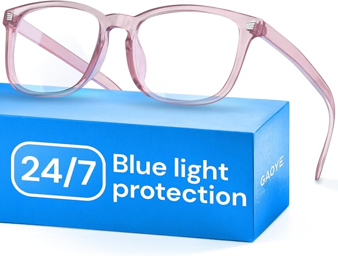 Gaoye Transparent Brown Blue Light Glasses by Gaoye