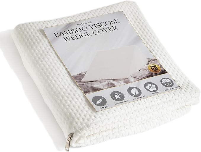 Bamboo Viscose Top Layer Wedge Pillow Case Cover 24" L x 24" W x 7.5" H by PLANETOFBAMBOO